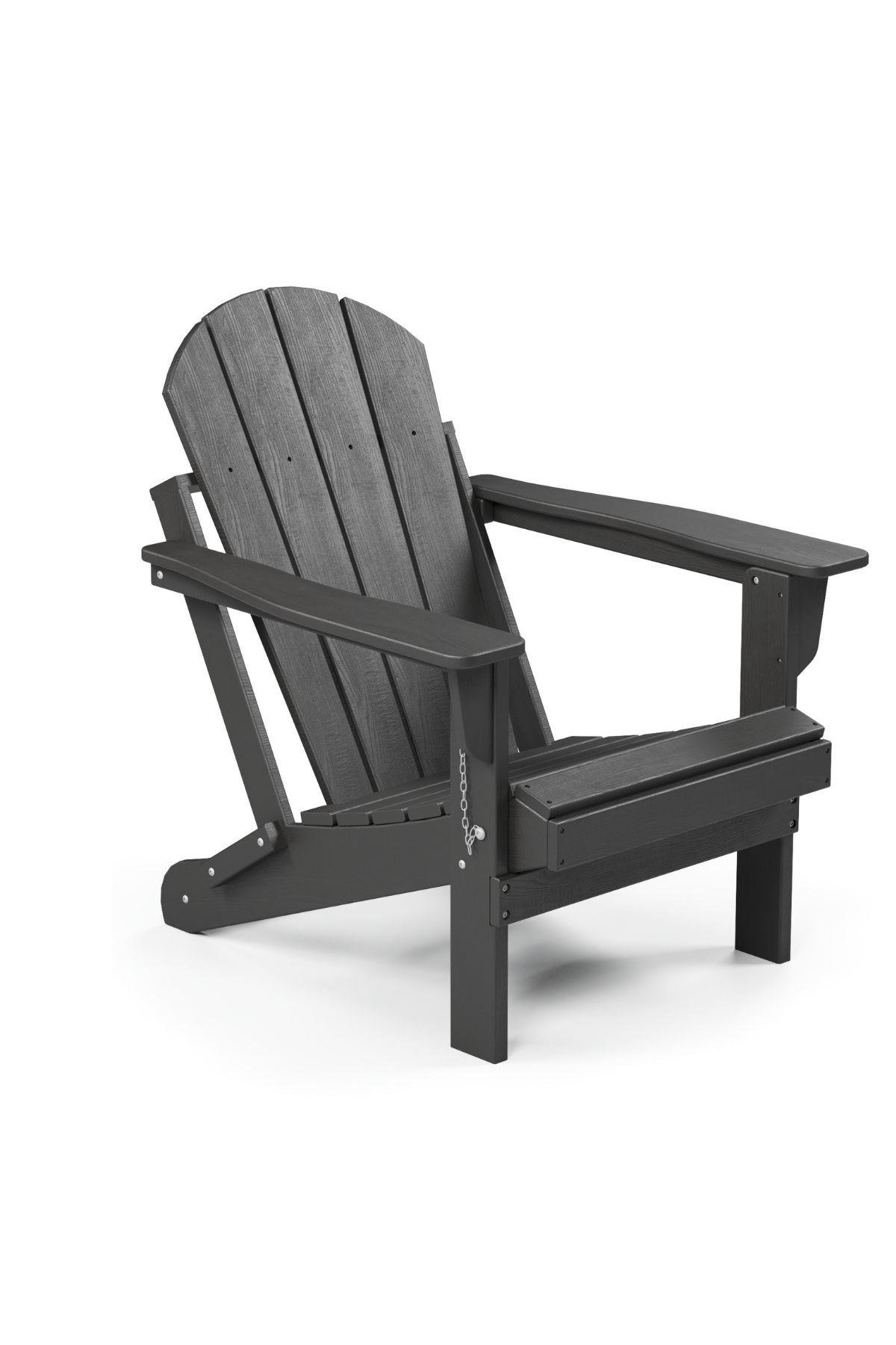 Classic Folding Adirondack Chair Black Bera Design
