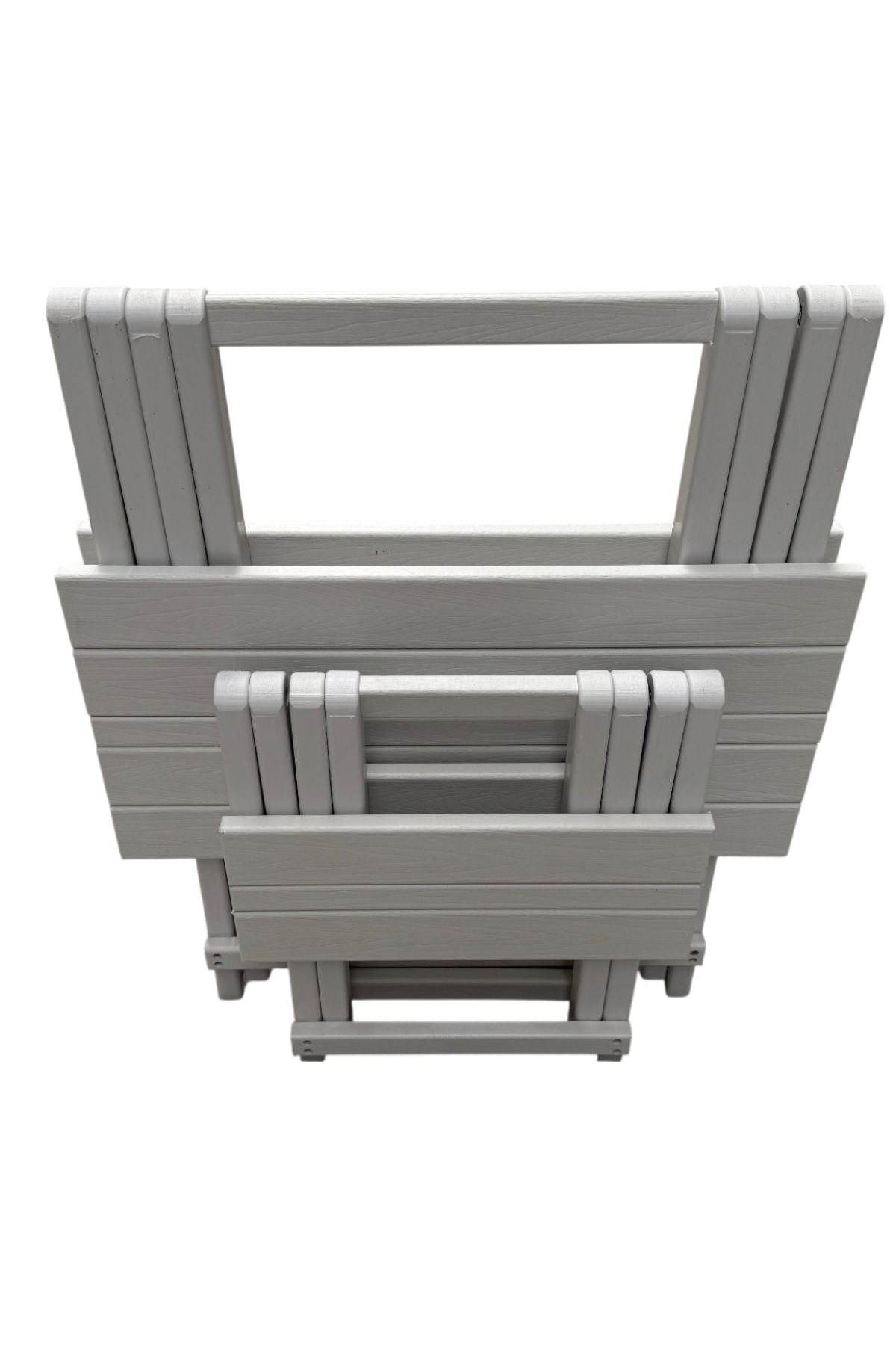 2+1 Folding Garden Set White