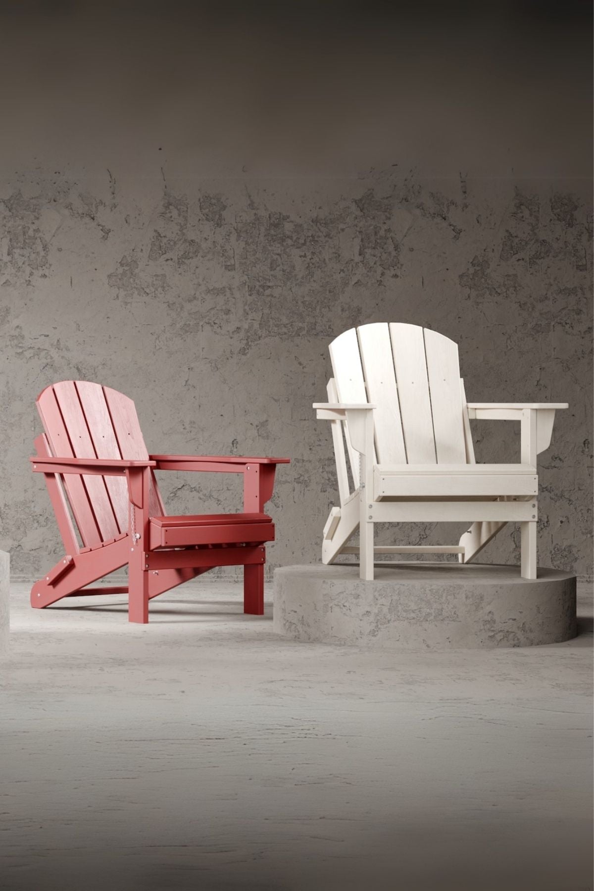 Classic Folding Adirondack Chair White Bera Design