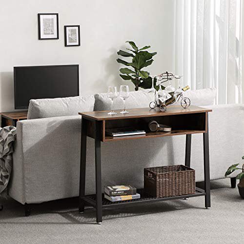 Antora Hallway Table with Shelves Industrial Design
