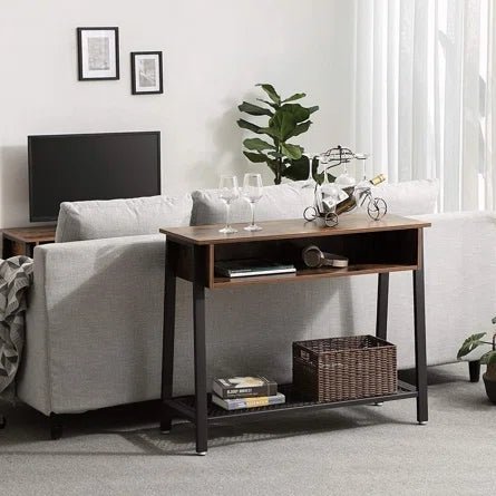 Antora Hallway Table with Shelves Industrial Design