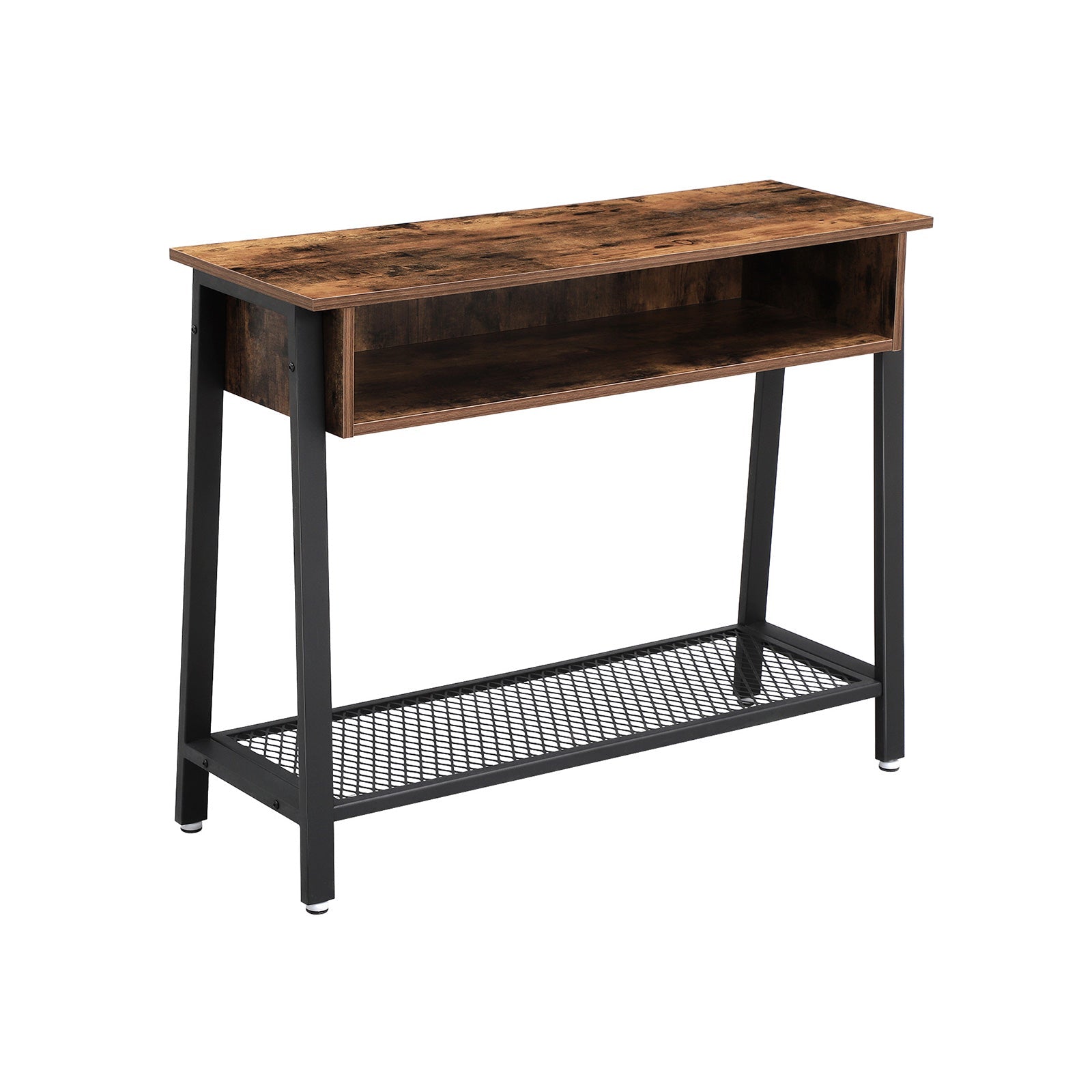 Antora Hallway Table with Shelves Industrial Design