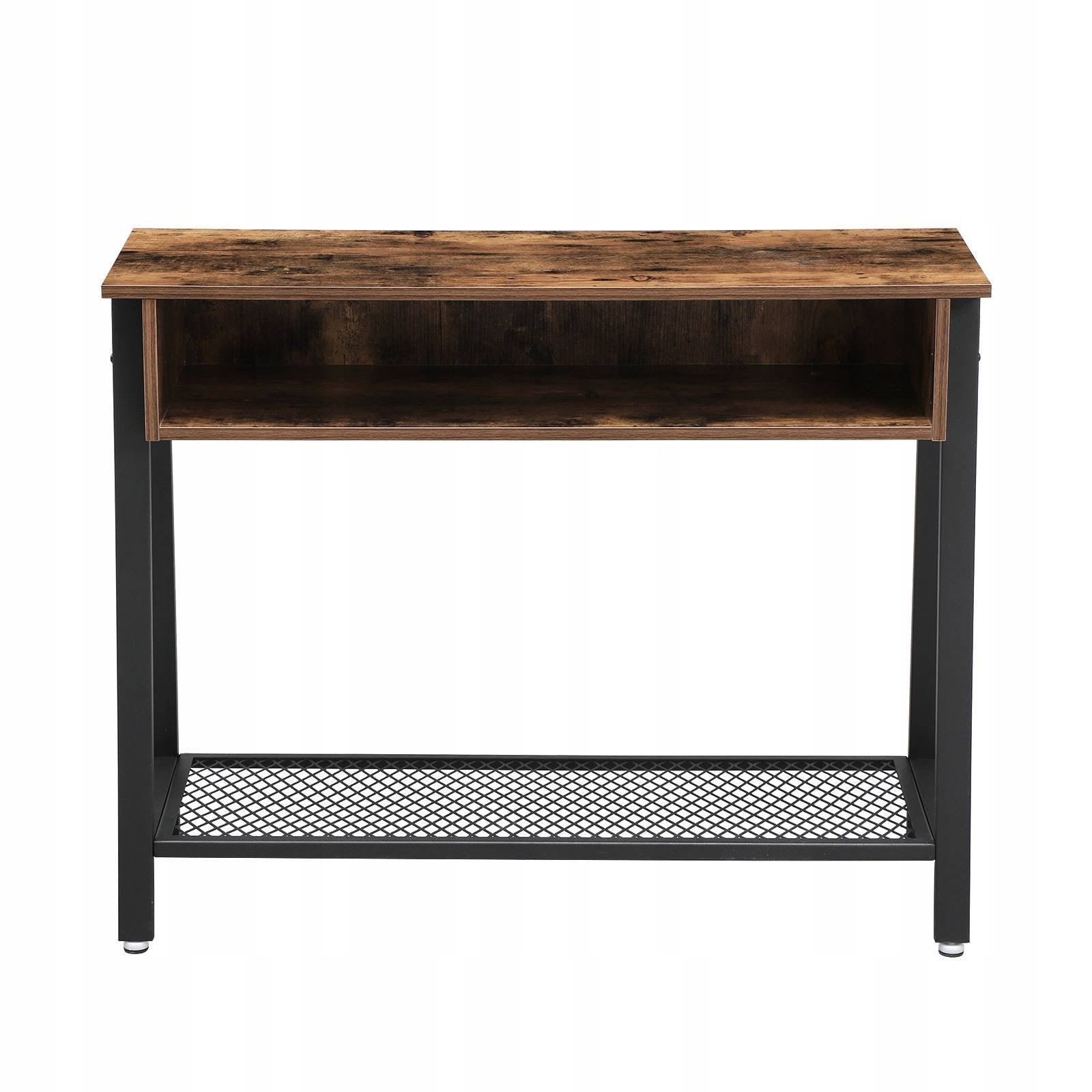 Antora Hallway Table with Shelves Industrial Design