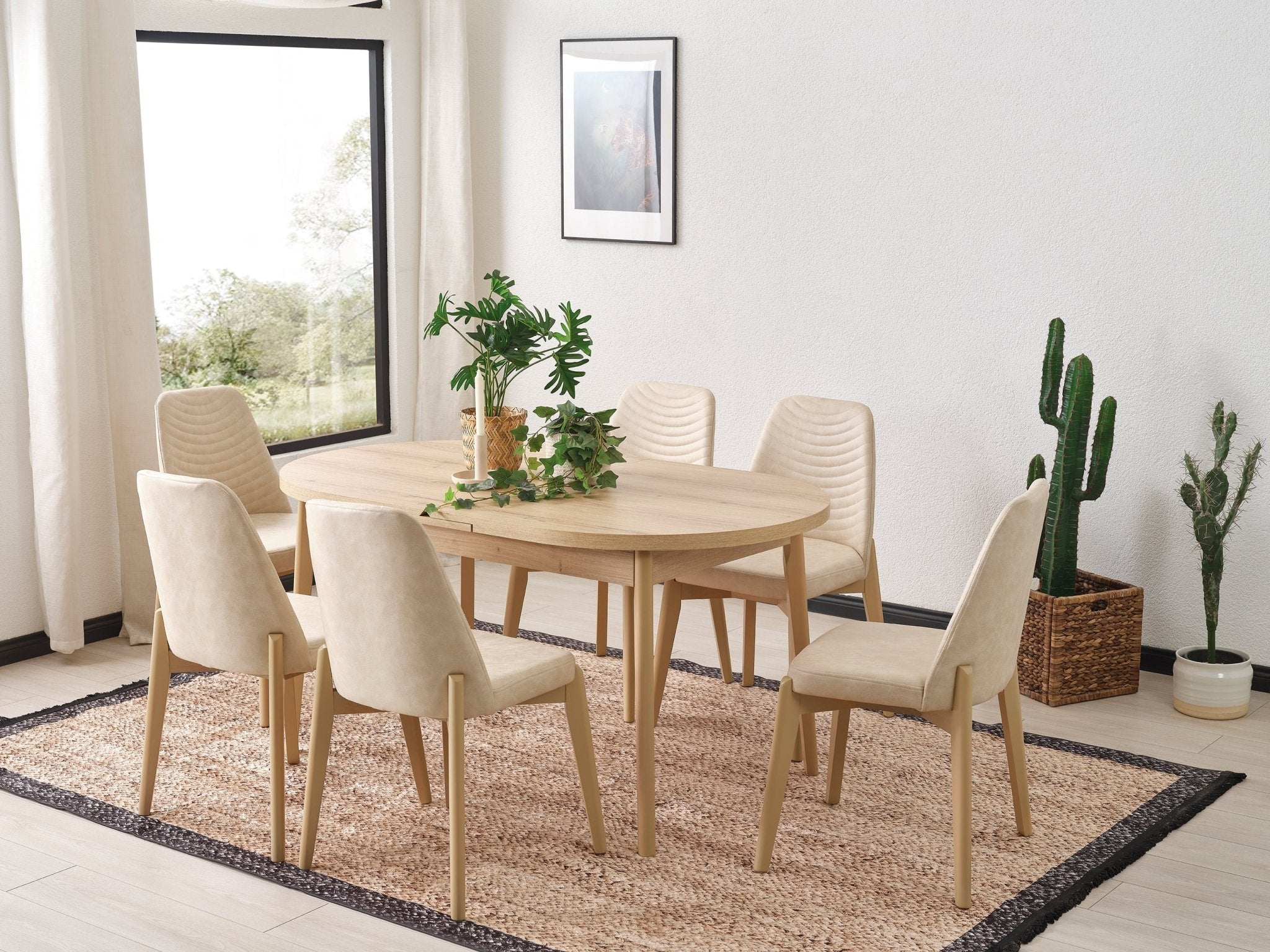 Butterfly Oak Extendable Dining Table Up To 8 Seater with Storage