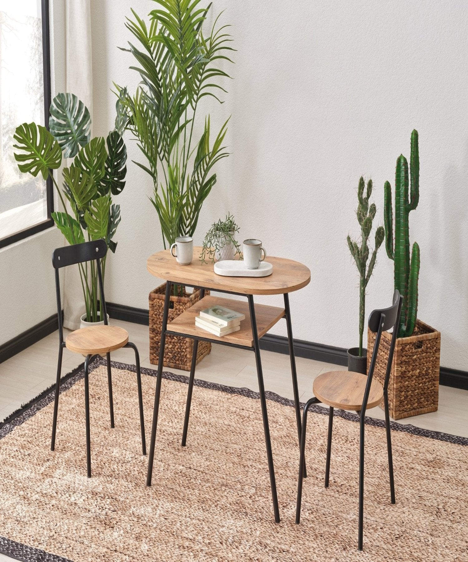 Cool Fixed Table Set - Oak