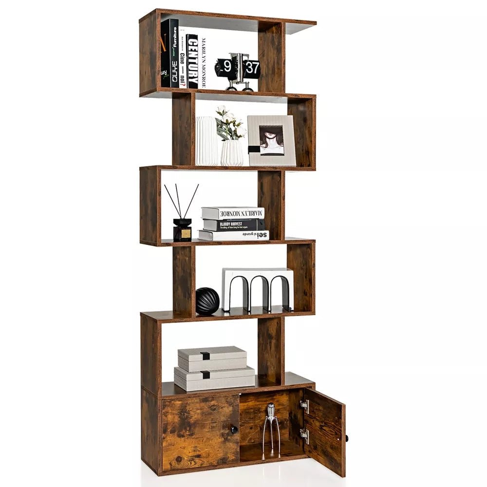 Magic 5 Tiers Industrial Design Bookcase with Storage