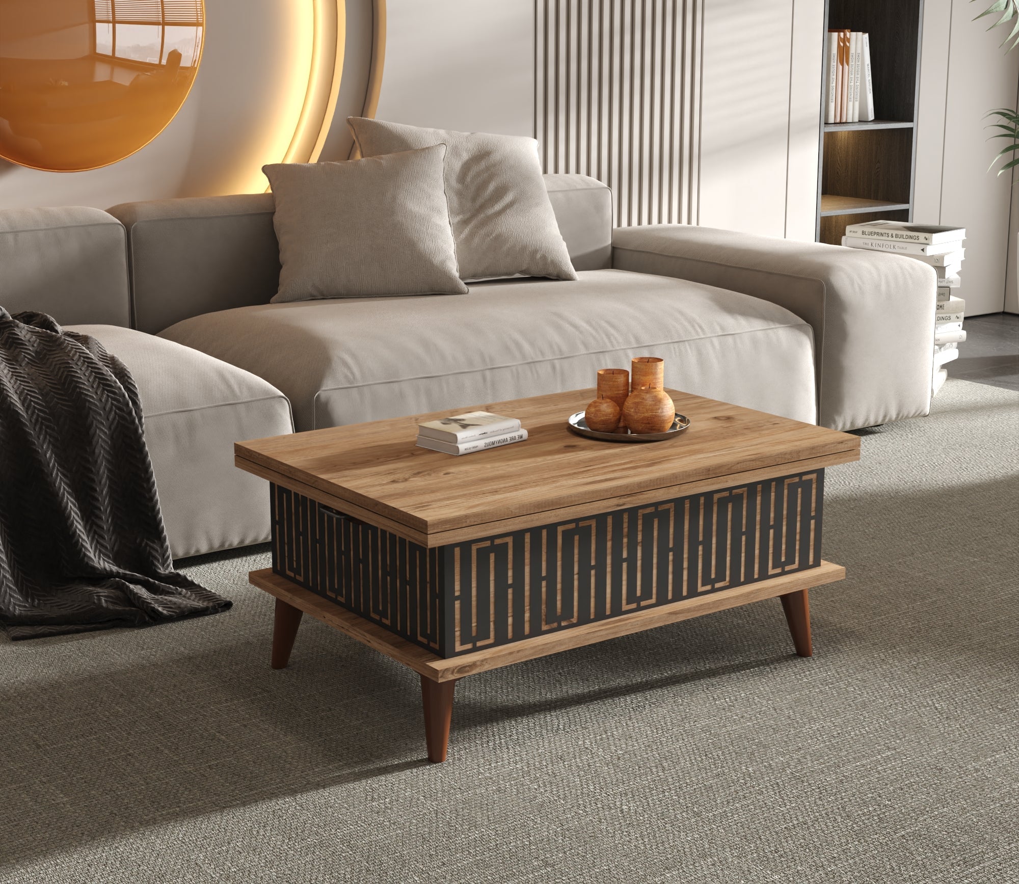 Magic City Extendable Coffee & Dining Table 6 in 1