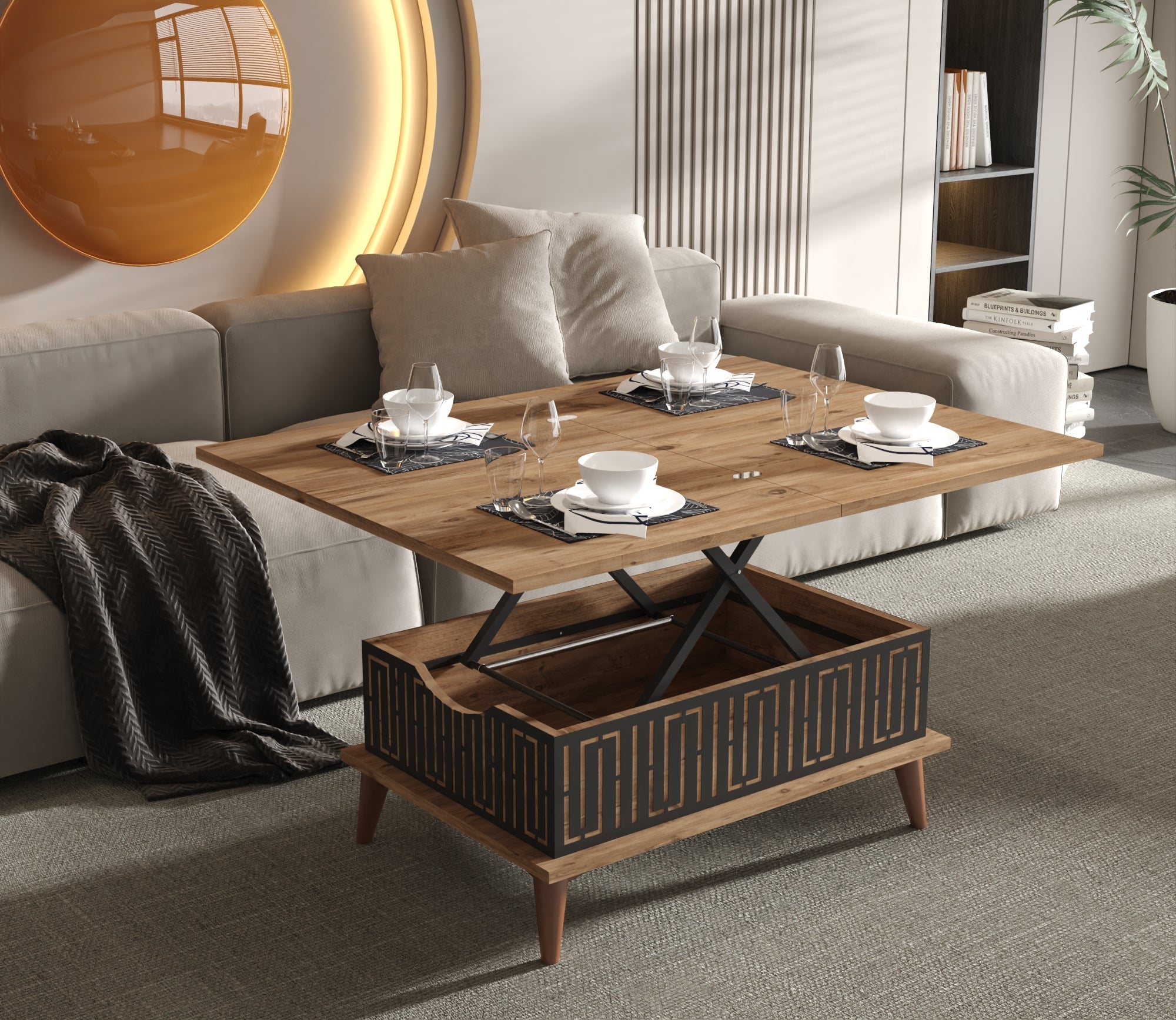 Extendable coffee 2024 dining table