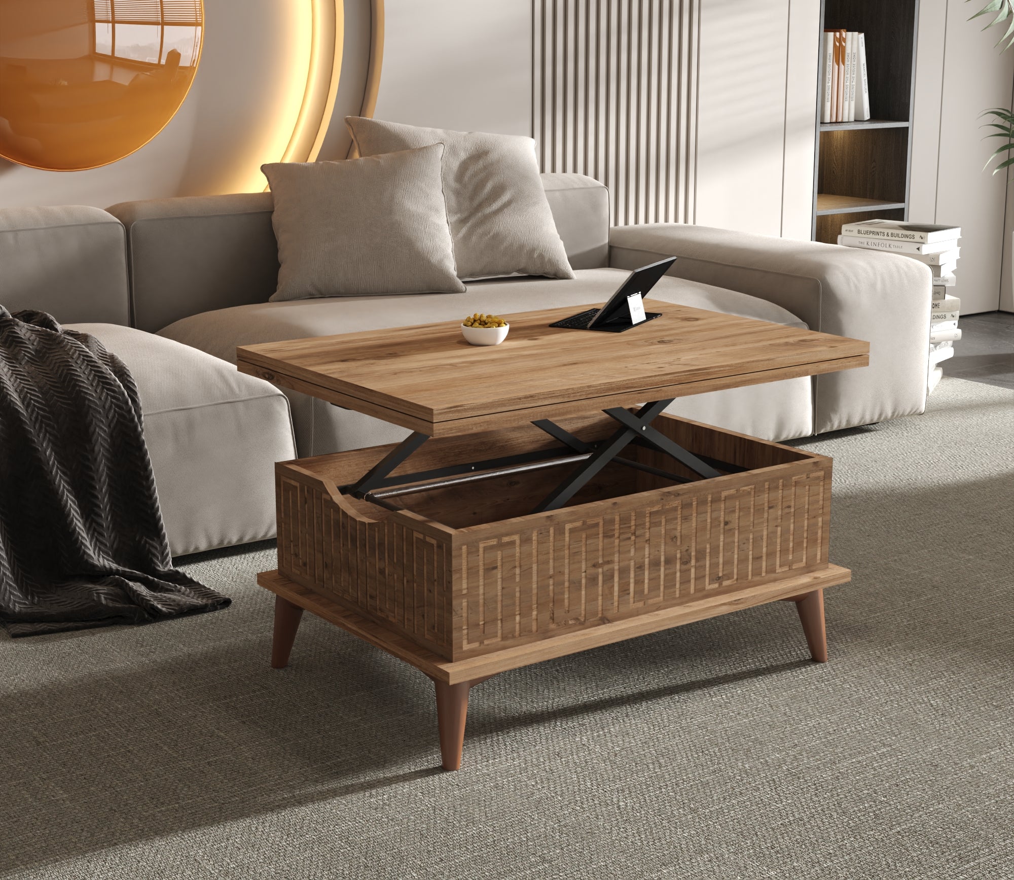 Magic County Extendable Coffee & Dining Table 6 in 1