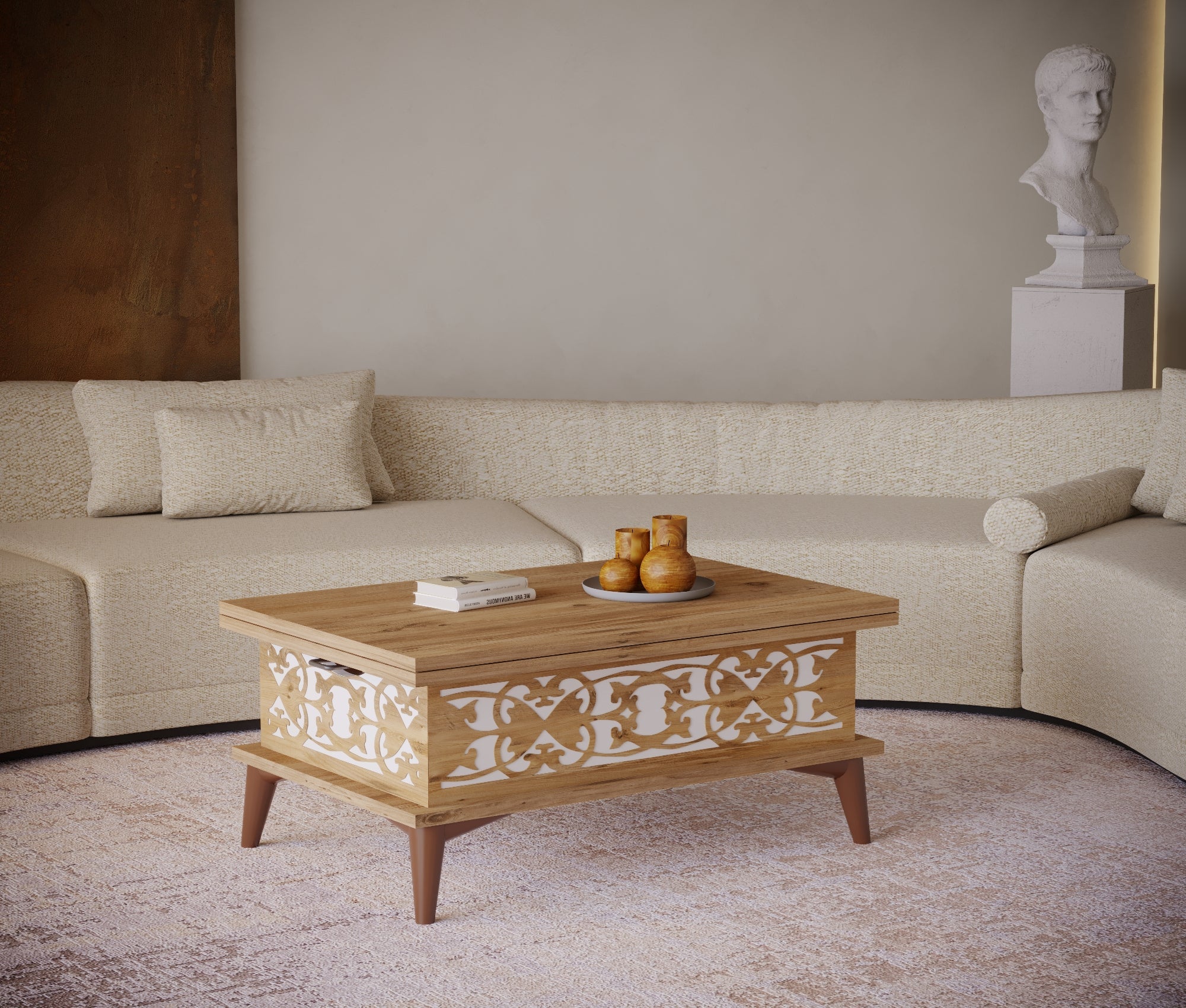 Magic Moroccan Extendable Coffee & Dining Table 6 in 1