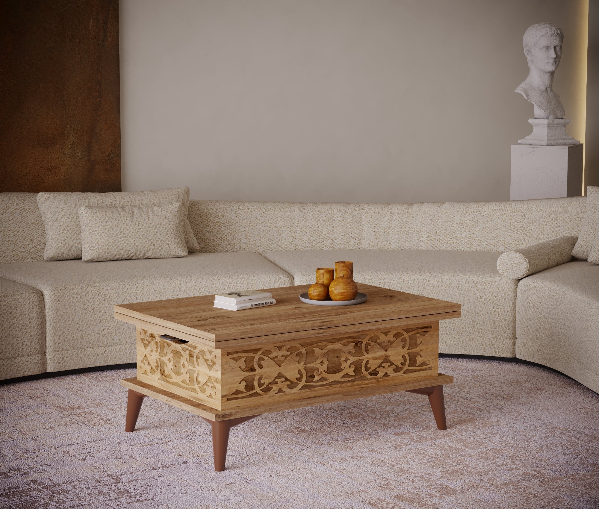 Magic Natural Extendable Coffee & Dining Table 6 in 1