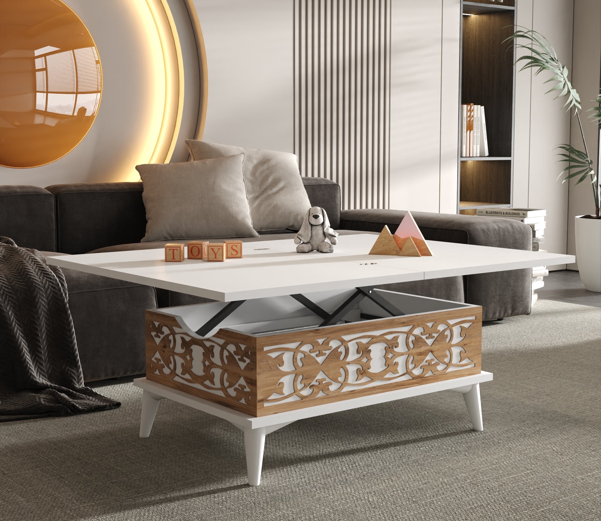 Magic Star Extendable Coffee & Dining Table 6 in 1