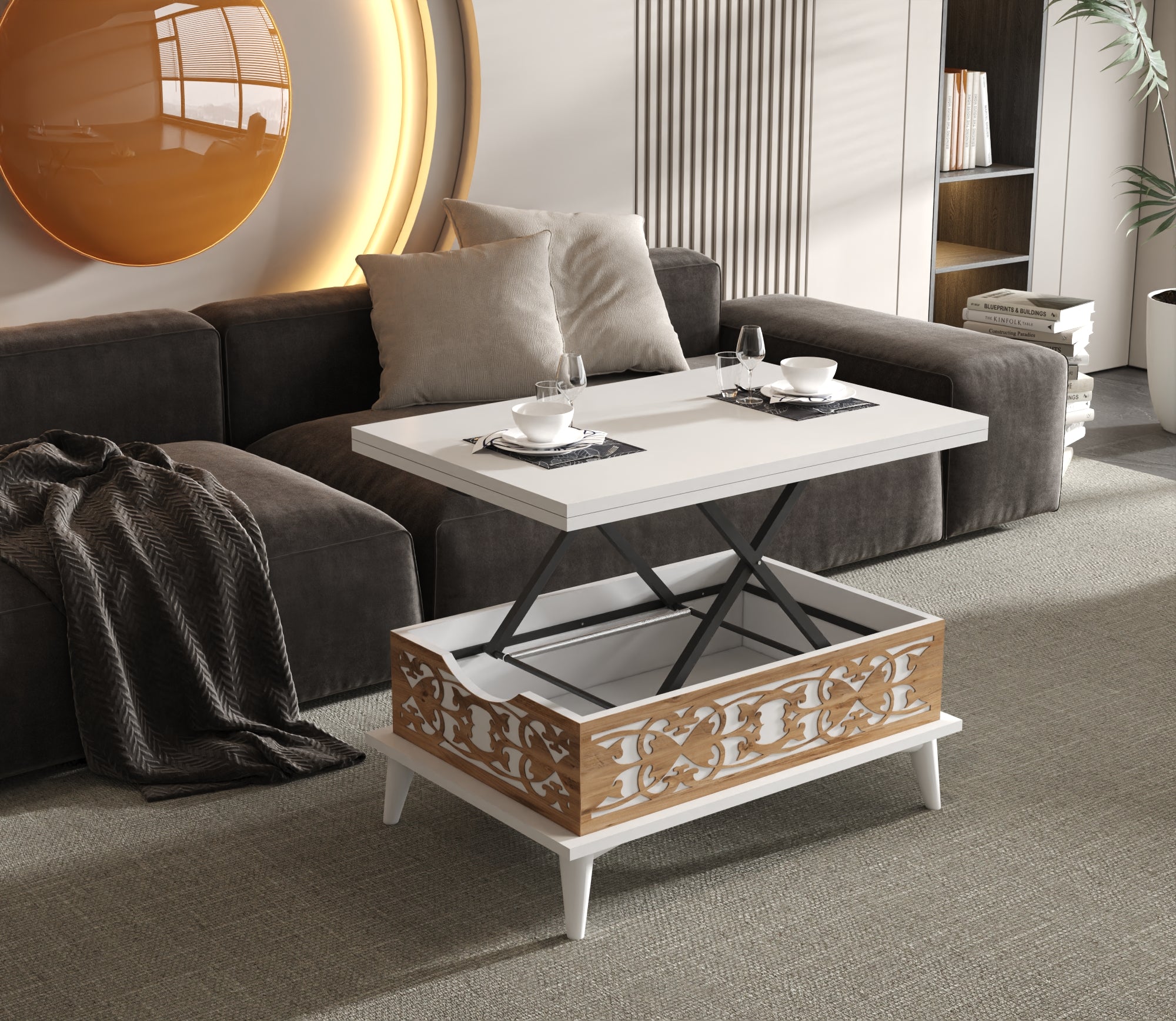 Magic Star Extendable Coffee & Dining Table 6 in 1