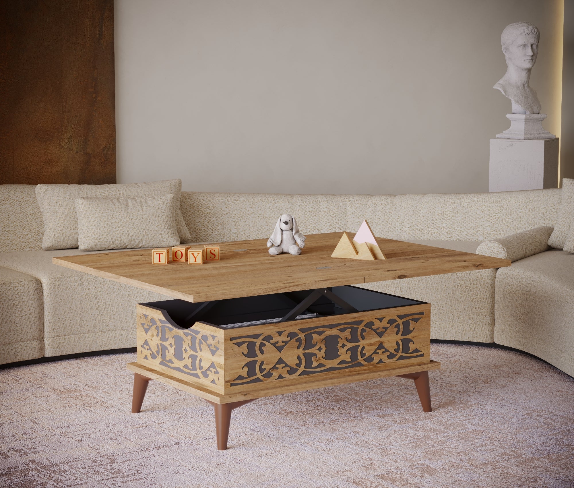 Magic Stone Extendable Coffee & Dining Table 6 in 1