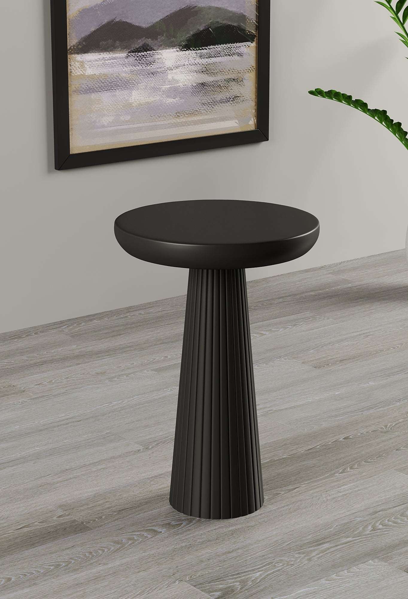Ottawa Black Mushroom Round Nested & Side Table Large