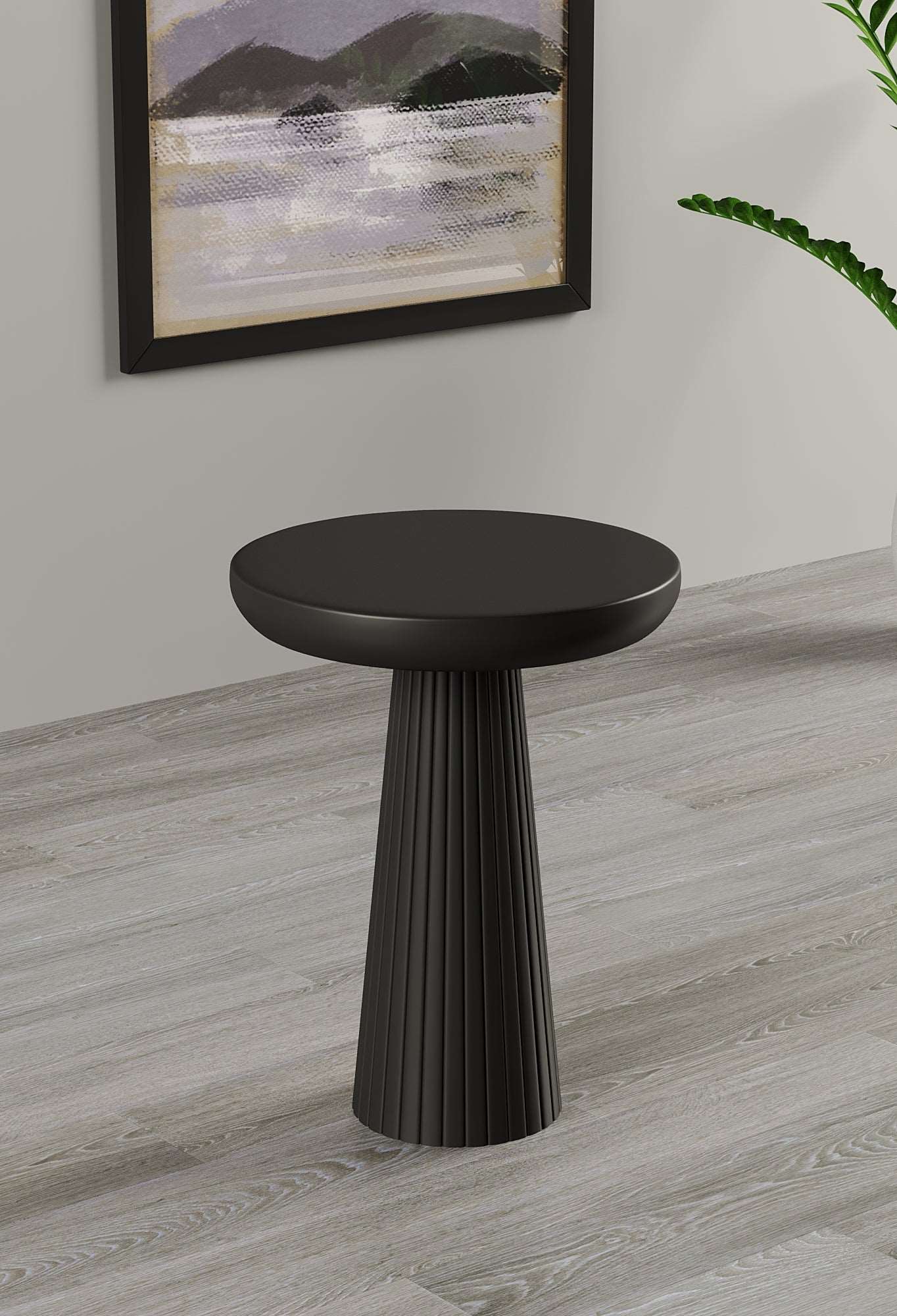 Ottawa Black Mushroom Round Nested & Side Table Medium