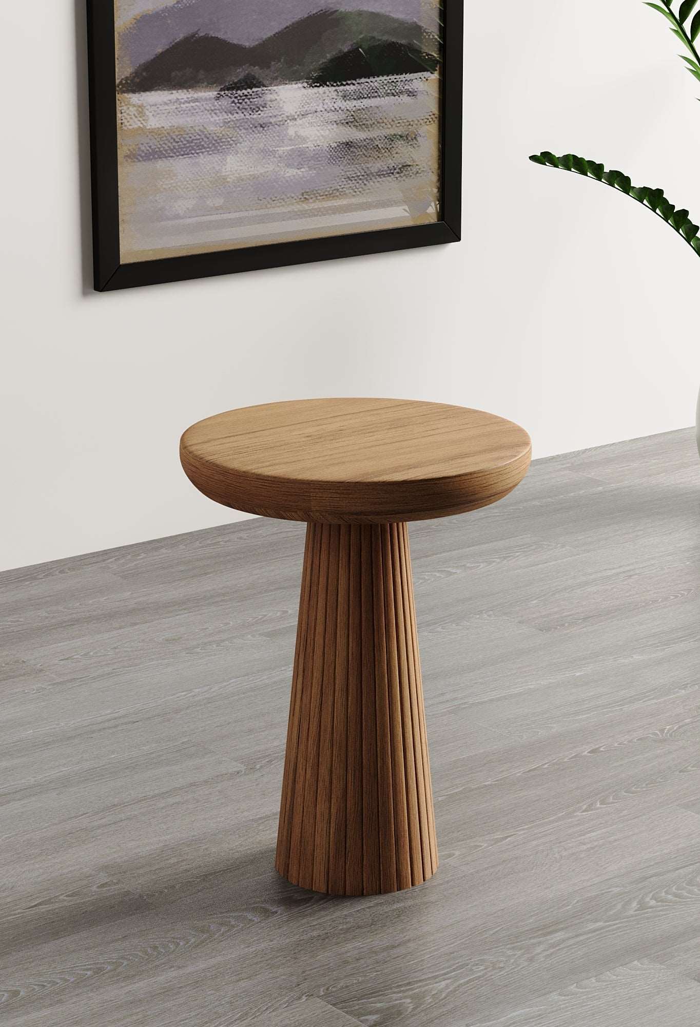 Ottawa Medium Walnut Mushroom Round Nested & Side Table Medium