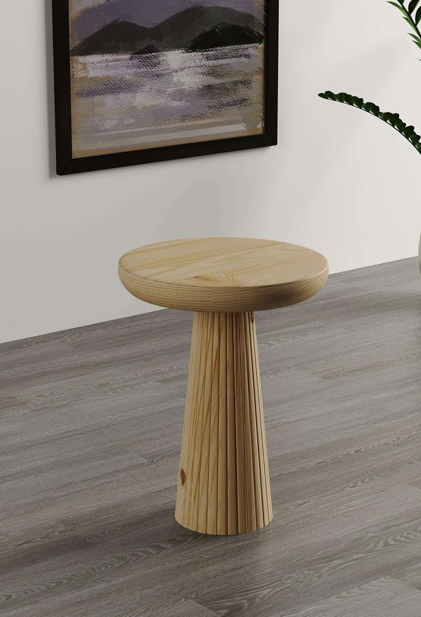 Ottawa Raw Mushroom Round Nested & Side Table Medium
