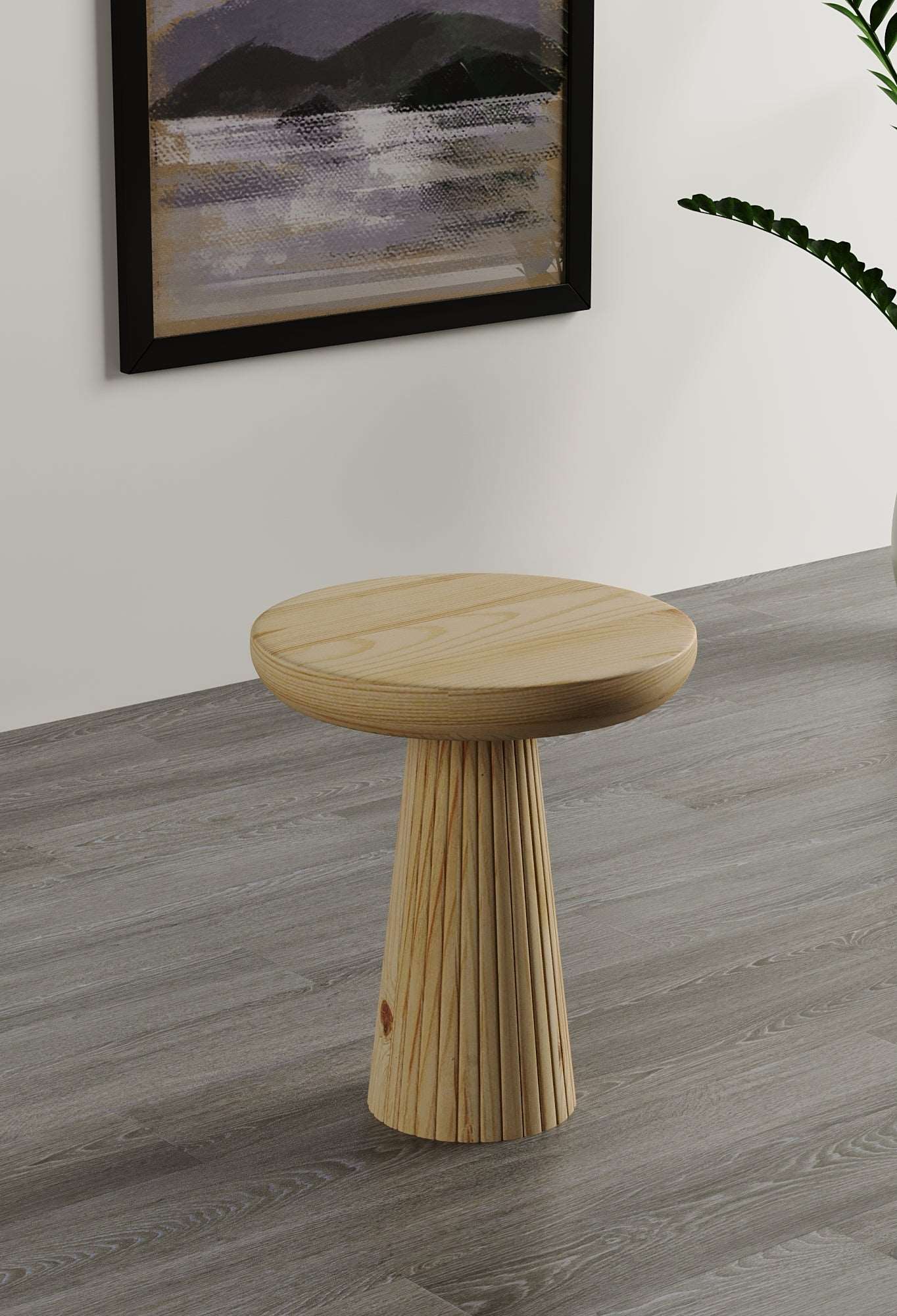 Ottawa Raw Mushroom Round Nested & Side Table Small