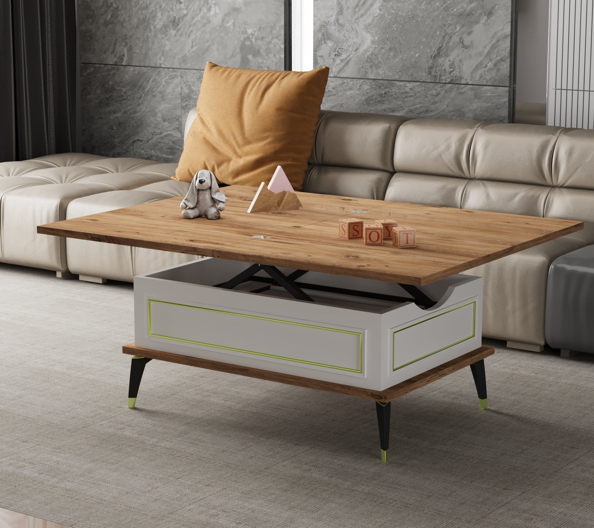Magic Toscana Extendable Coffee & Dining Table 6 in 1