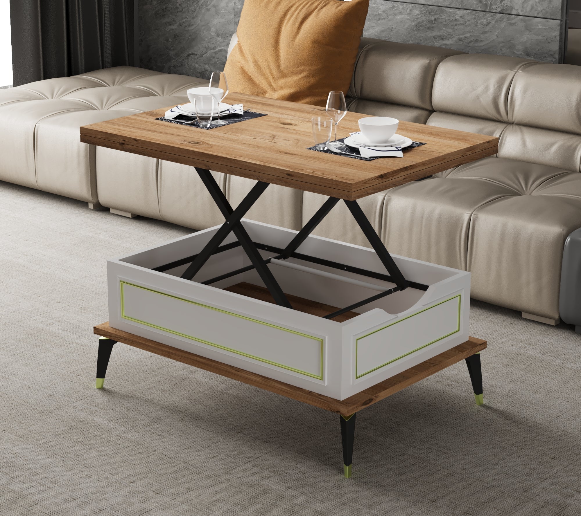 Magic Toscana Extendable Coffee & Dining Table 6 in 1
