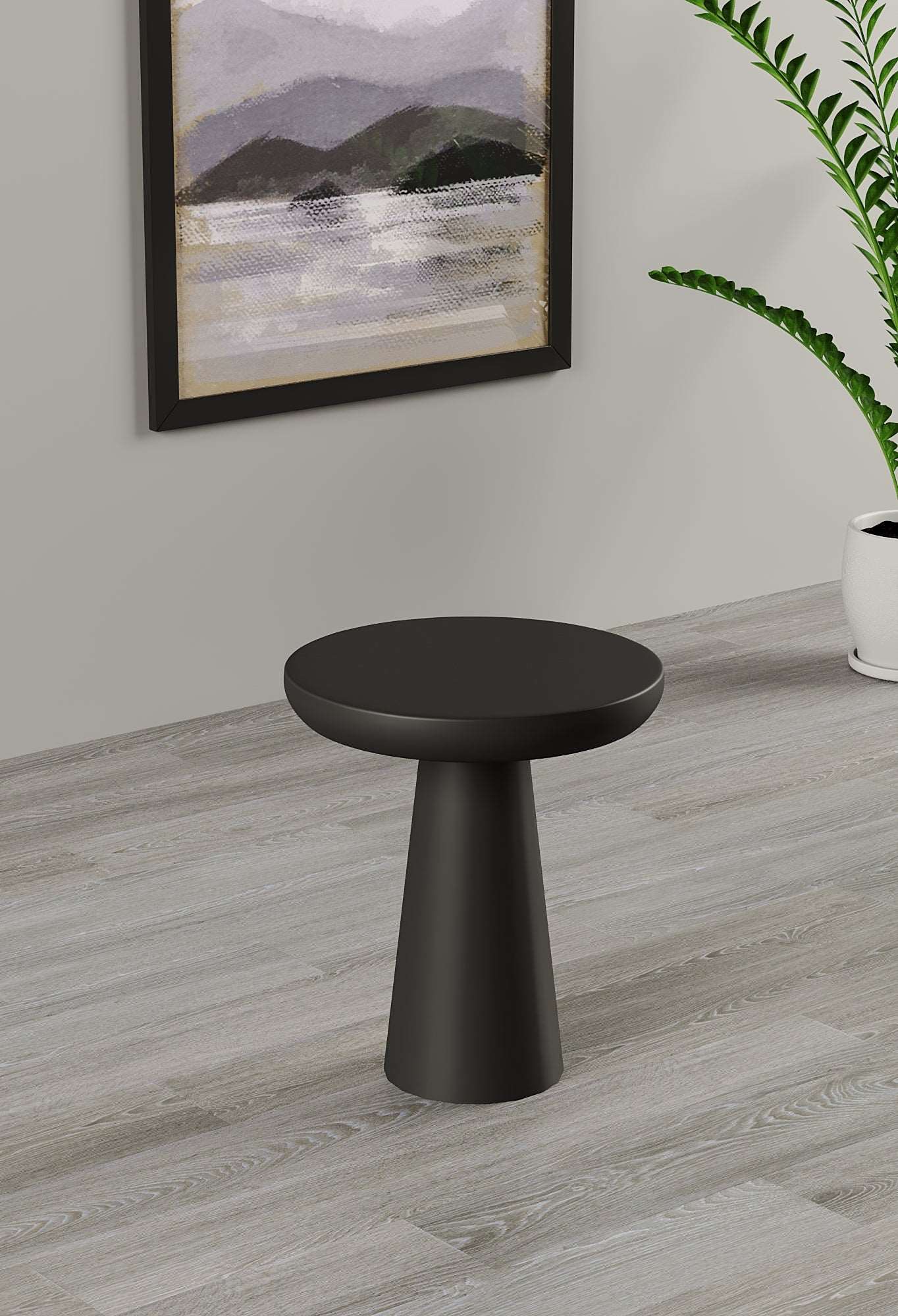 Vera Black Mushroom Round Nested & Side Table Small