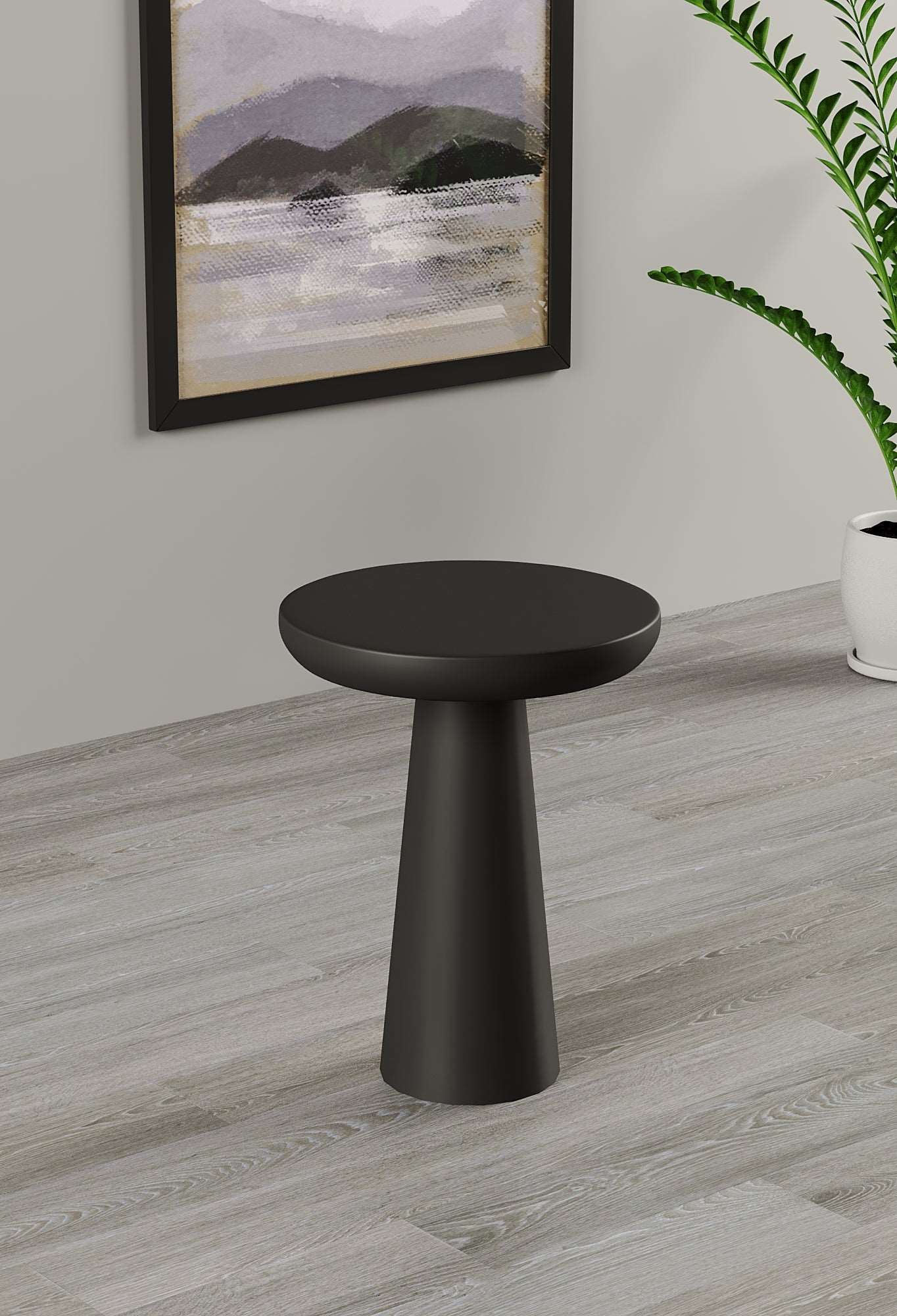 Vera Black Mushroom Round Nested & Side Table Medium
