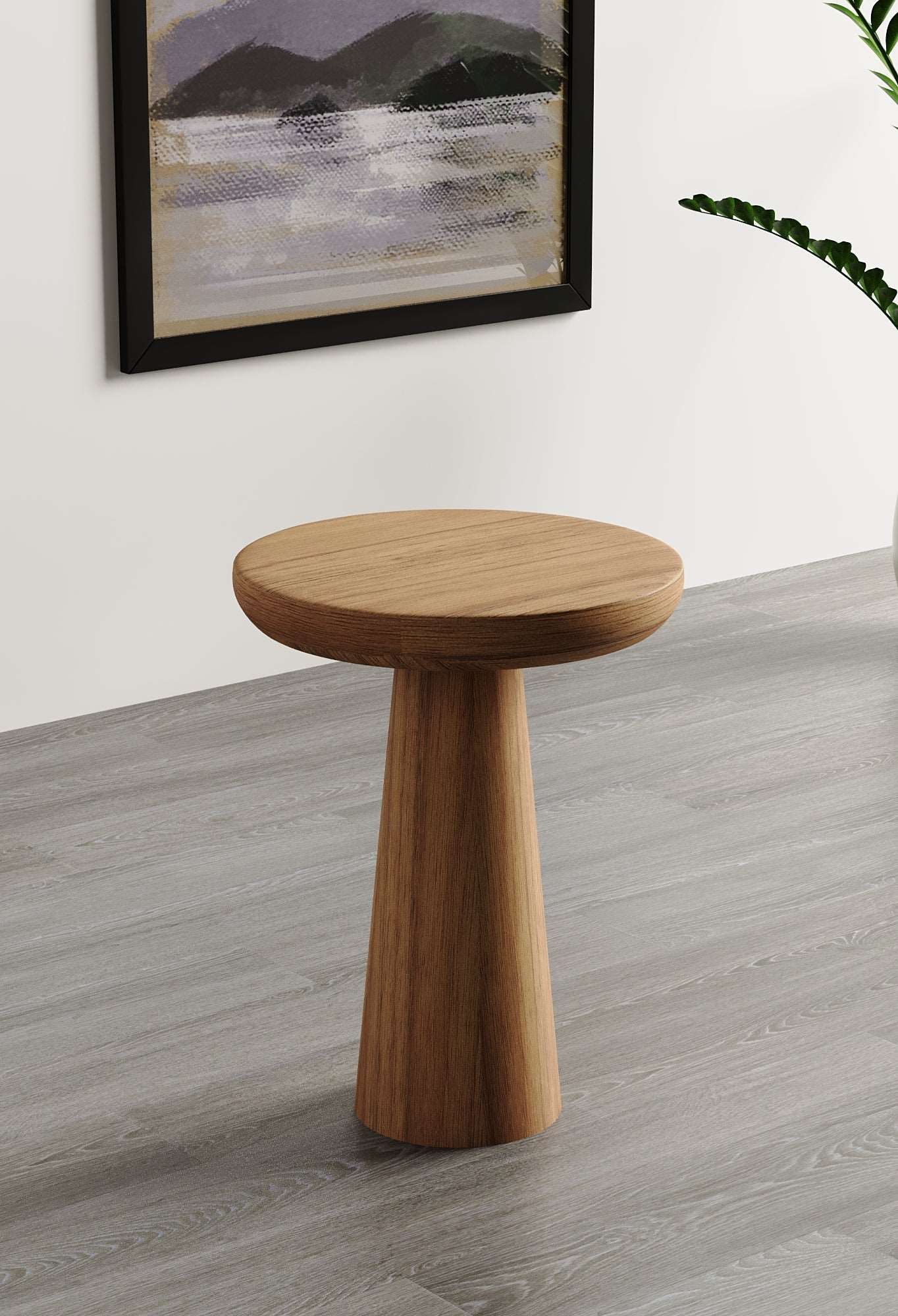 Vera Medium Walnut Mushroom Round Nested & Side Table Medium