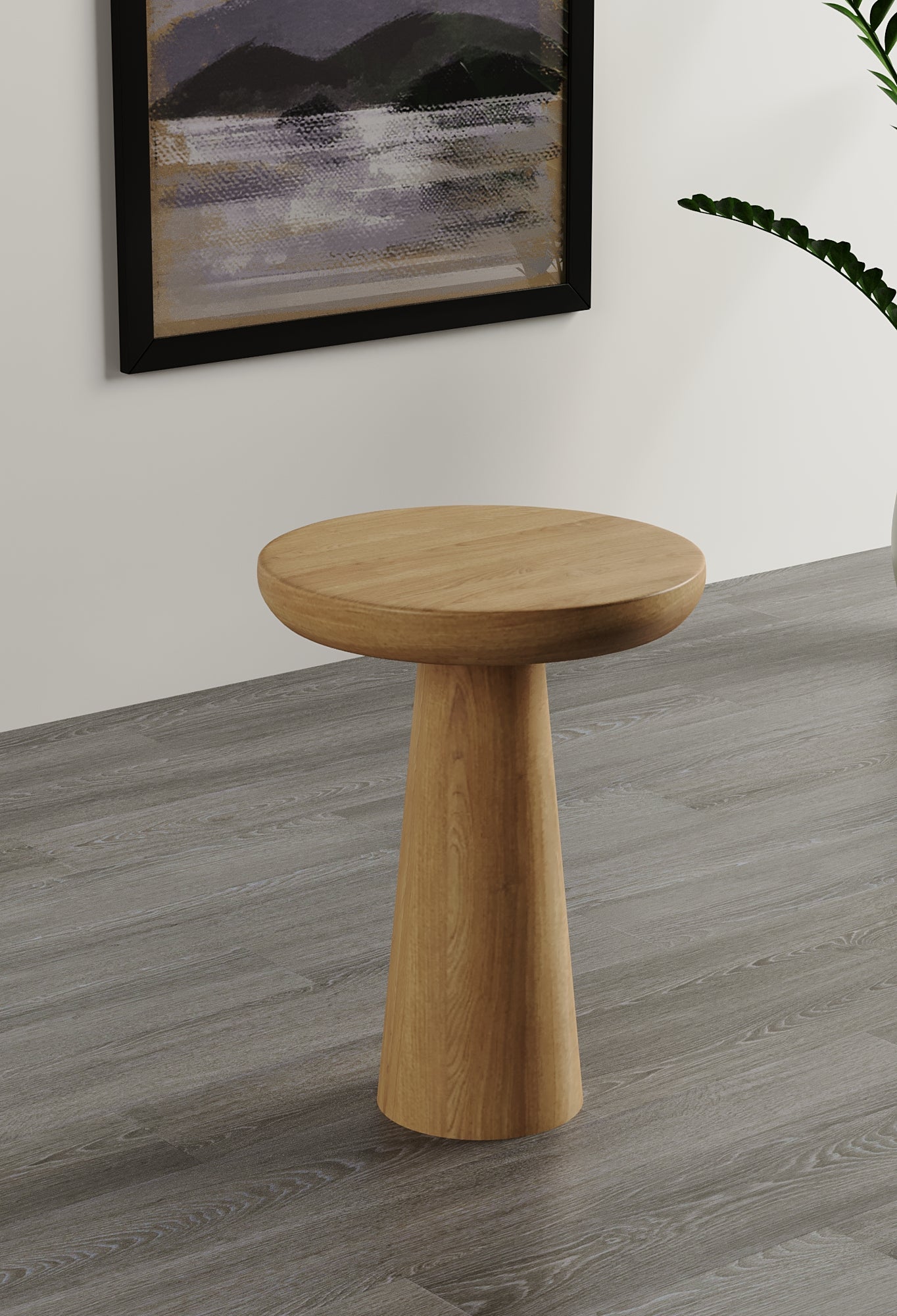 Vera Natural Mushroom Round Nested & Side Table Medium