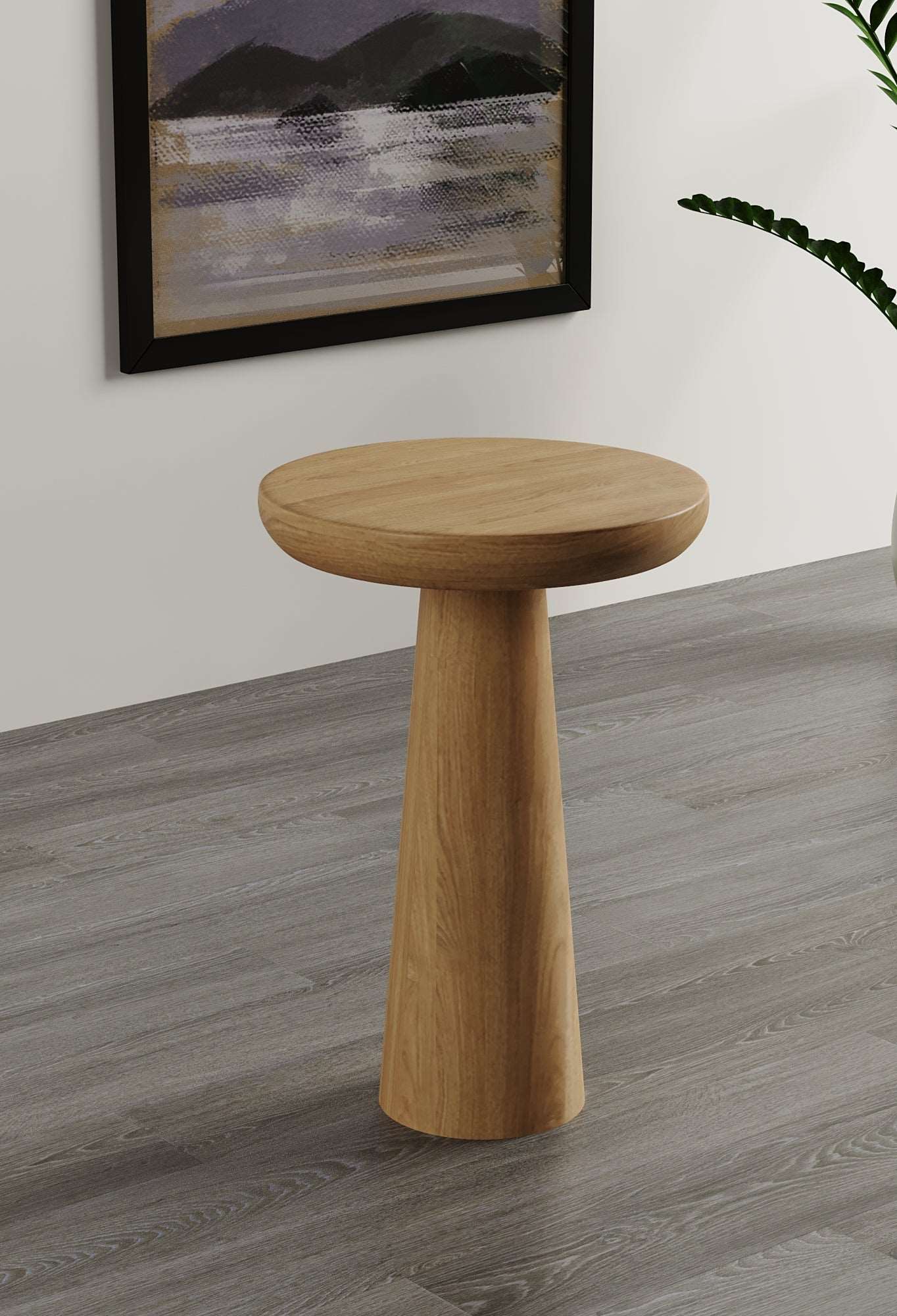 Vera Natural Mushroom Round Nested & Side Table Large
