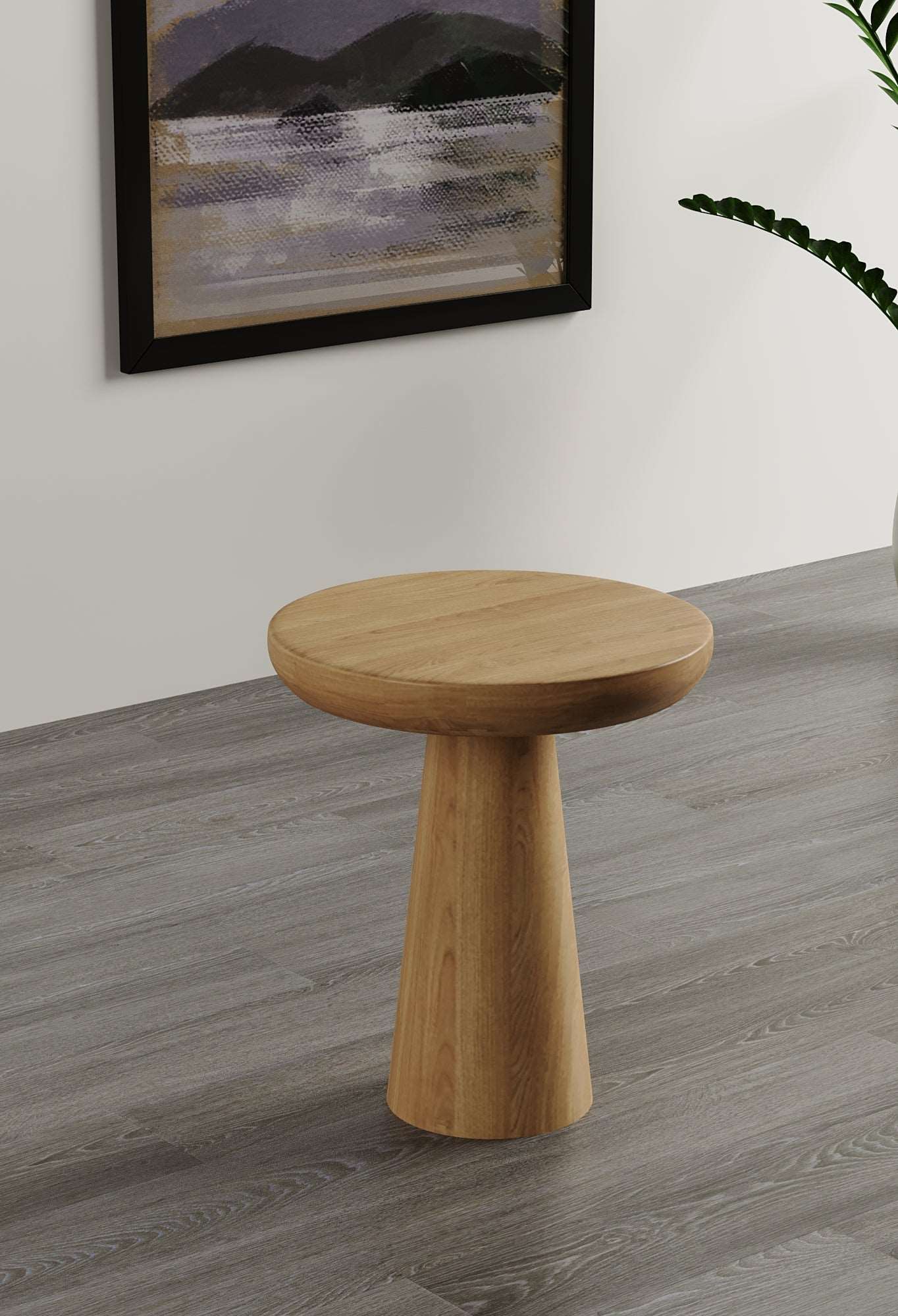 Vera Natural Mushroom Round Nested & Side Table Small