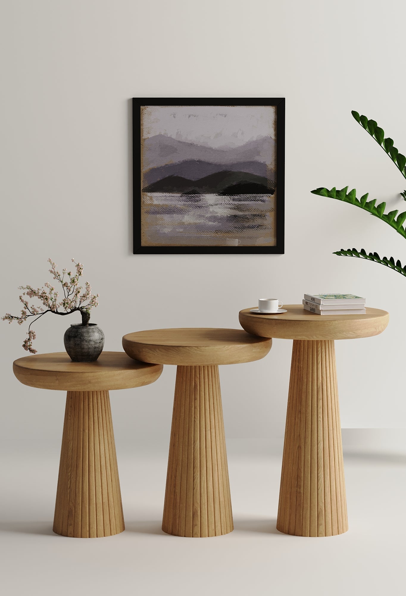 Ottawa Natural Mushroom Round Nested & Side Table Side Table