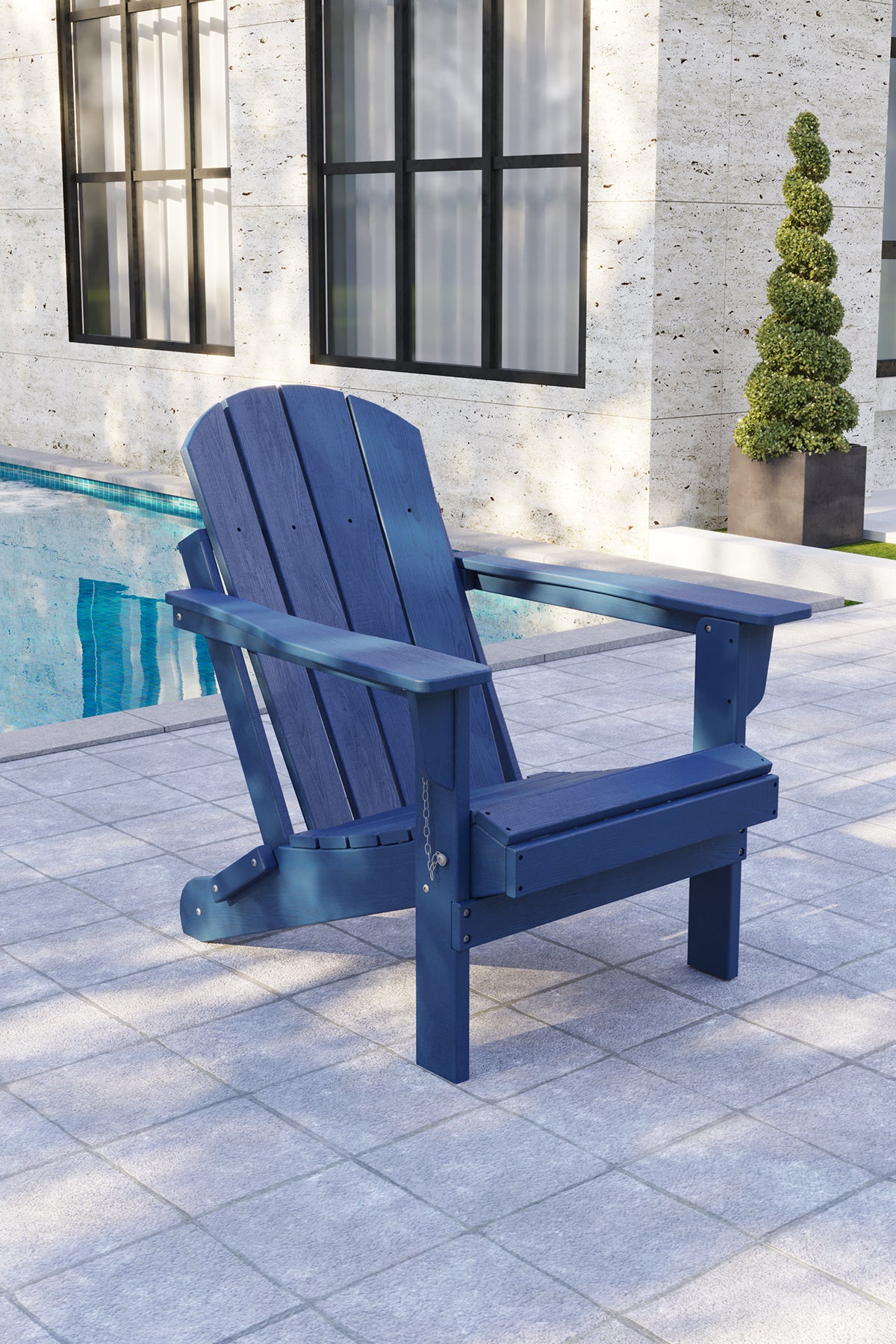 Classic Folding Adirondack Chair Blue