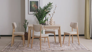 Ensemble de table à manger extensible papillon gris