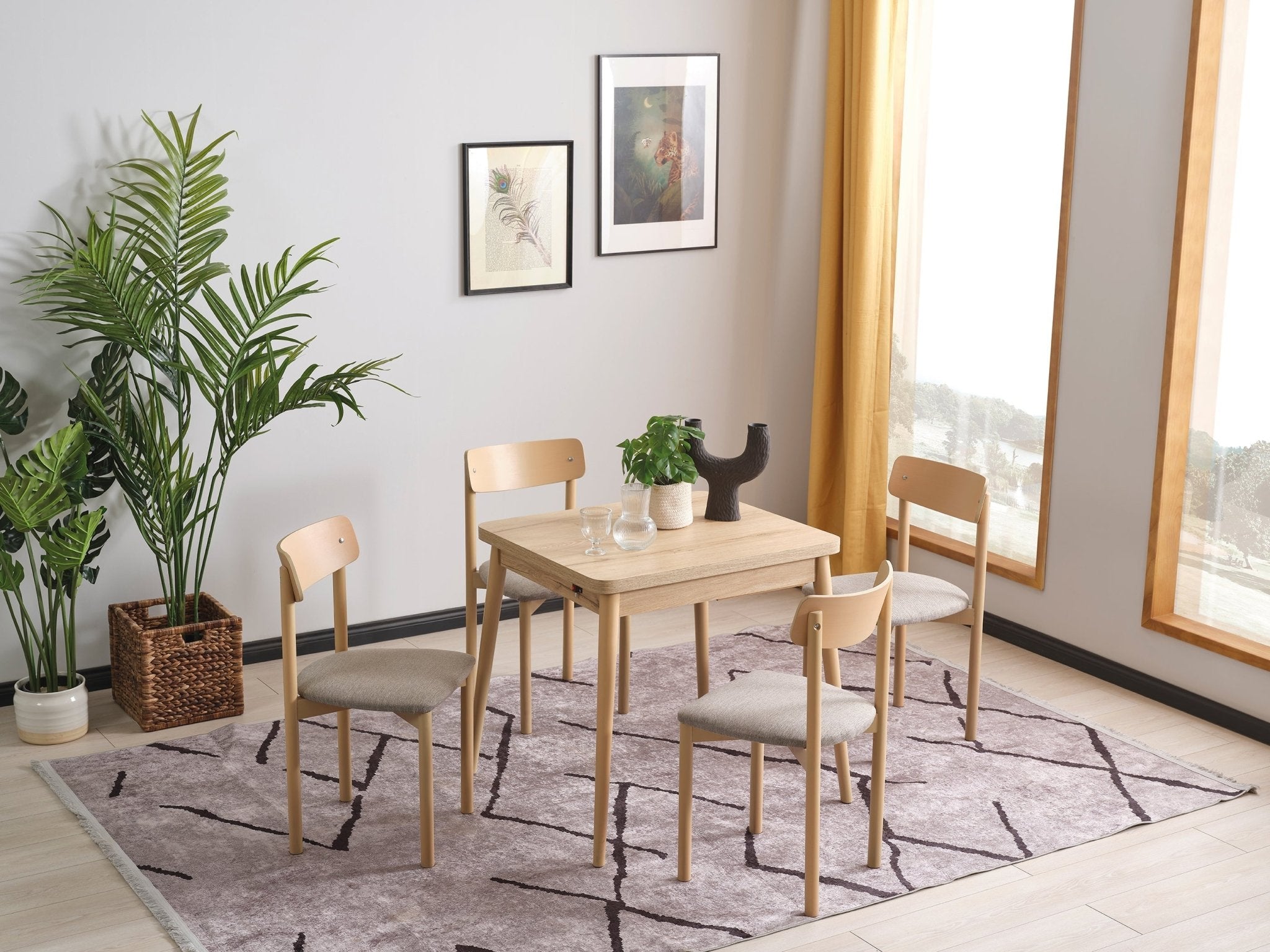 Brenda  Classic Extendable Dining Table Set