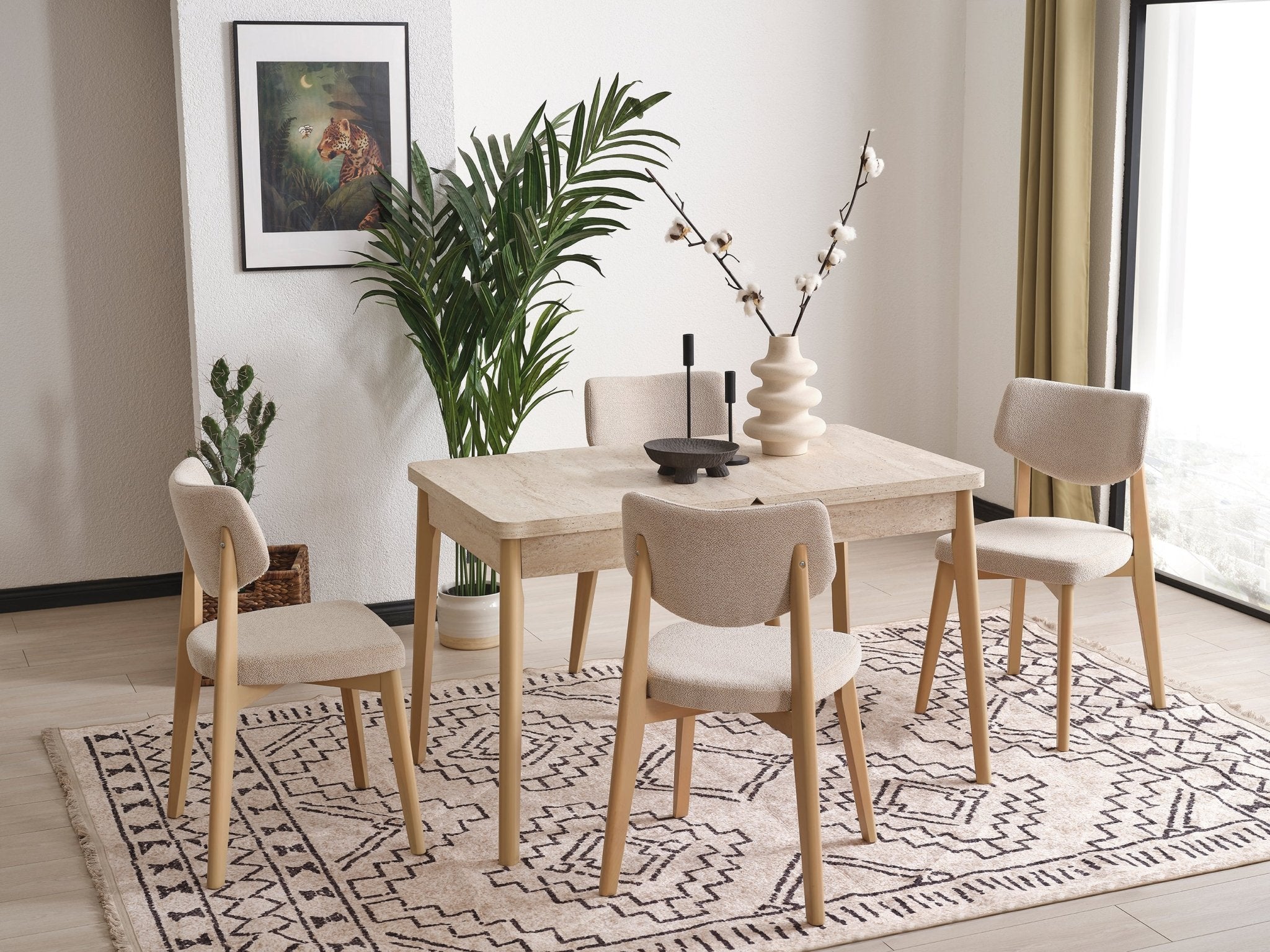 Cotton Butterfly Extendable Dining Table