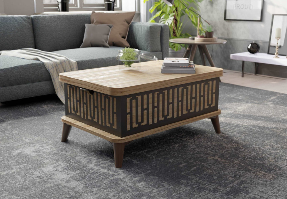 Magic Oak City Extendable Coffee & Dining Table 6 in 1    