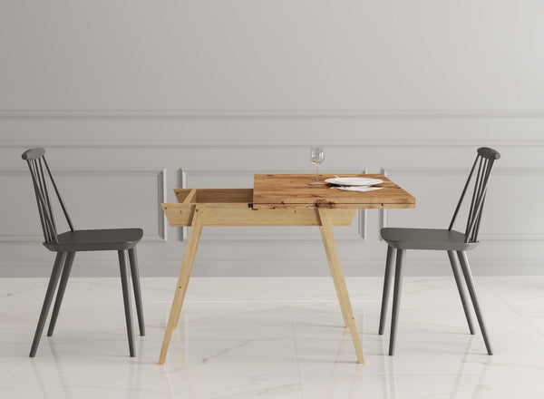 Ottara Rustic Extendable Dining Table with Storage