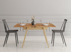 Ottara Rustic Extendable Dining Table with Storage