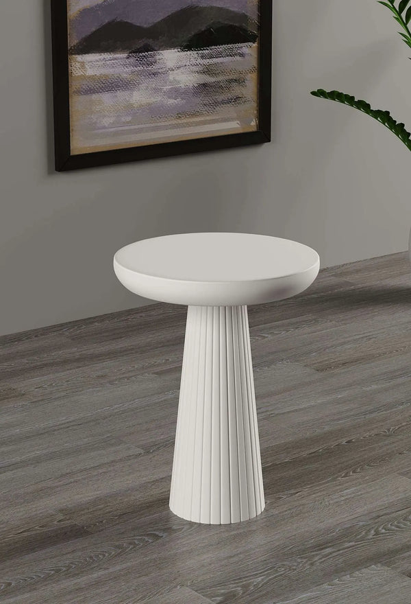 Ottawa White Mushroom Round Nested & Side Table  Medium  