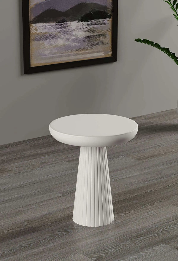 Ottawa White Mushroom Round Nested & Side Table  Small  