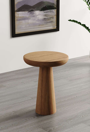 Vera Medium Walnut Mushroom Round Nested & Side Table  Medium  