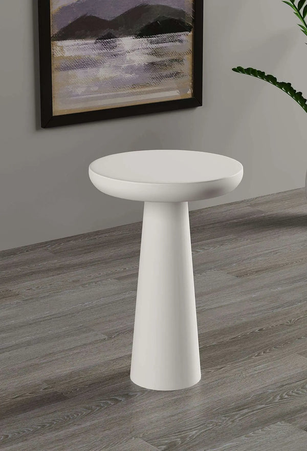 Vera White Mushroom Round Nested & Side Table  Large  