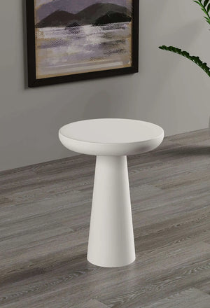 Vera White Mushroom Round Nested & Side Table  Medium  