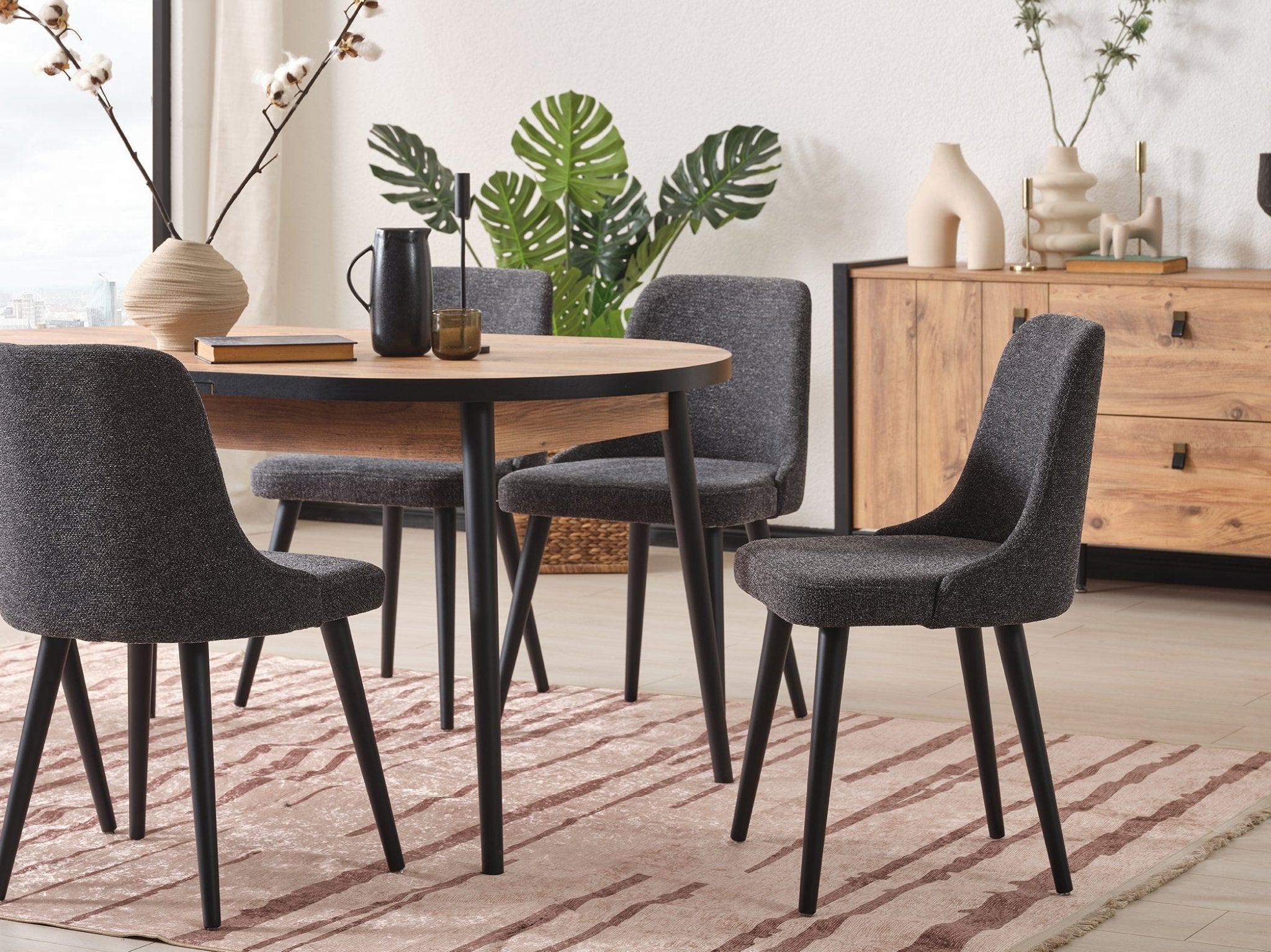 Vintage Butterfly Extendable Dining Table Set