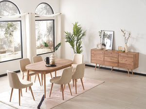 Wood Butterfly Extendable Dining Table